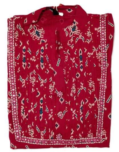 Pintex Pattern Kurti with Pocket