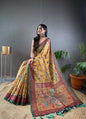 Malai Cotton Sarees with Kalamkari Print