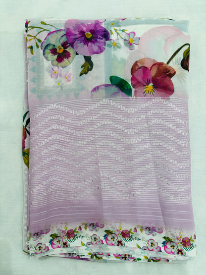 Digital Silk Print Saree