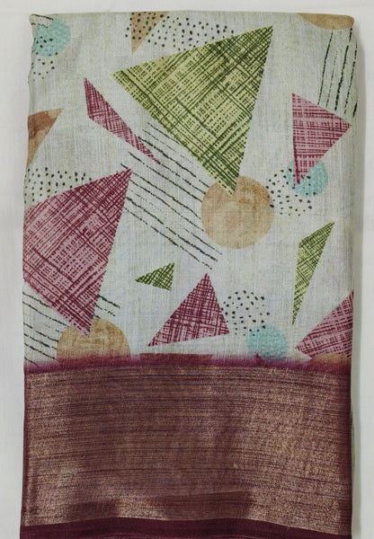 Marshmellow Digital Print Sarees-AFSMD1