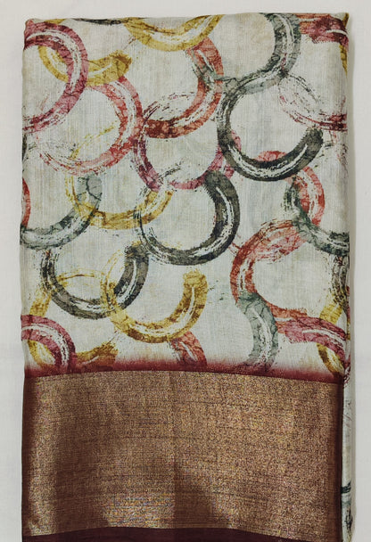 Marshmellow Digital Print Sarees-AFSMD1