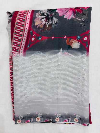 Digital Silk Print Saree