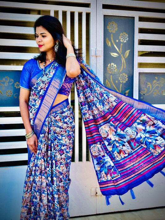 Digital Print Saree