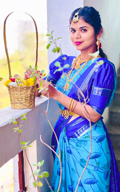 Semi Mysore Crepe Silk Sarees-MSBMS1