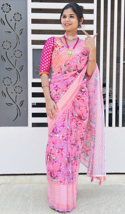 Premium Digital Print Sarees-SDSDD1